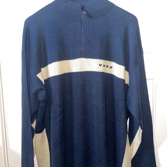 Vans Ski Snowboard 1/4 Zip Logo Sweater XXL - Picture 1 of 2